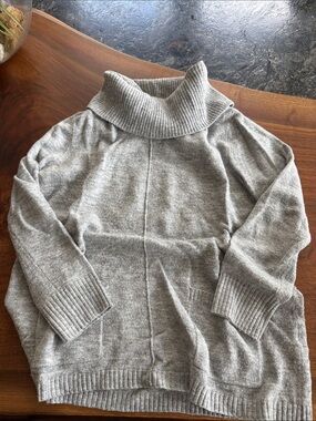 Calvin Klein Light Gray Cowl Neck Sweater